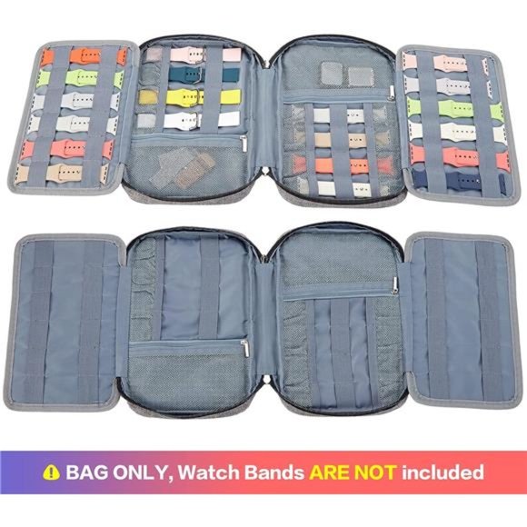 Watch Band Storage Case for 32 Watch Straps, Watch Band Holder and Organizer - Picture 3 of 6